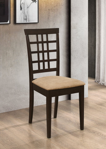 Coaster Kelso Lattice Back Dining Chairs Cappuccino (Set of 2) Model 190822