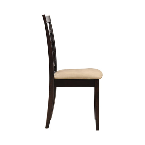 Coaster Kelso Lattice Back Dining Chairs Cappuccino (Set of 2) Model 190822