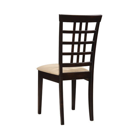 Coaster Kelso Lattice Back Dining Chairs Cappuccino (Set of 2) Model 190822