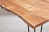 Coaster Sherman Rectangular Dining Table Natural Acacia and Matte Black Model 190911