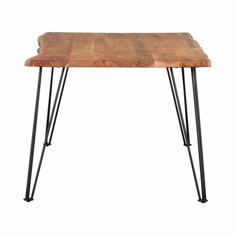 Coaster Sherman Rectangular Dining Table Natural Acacia and Matte Black Model 190911