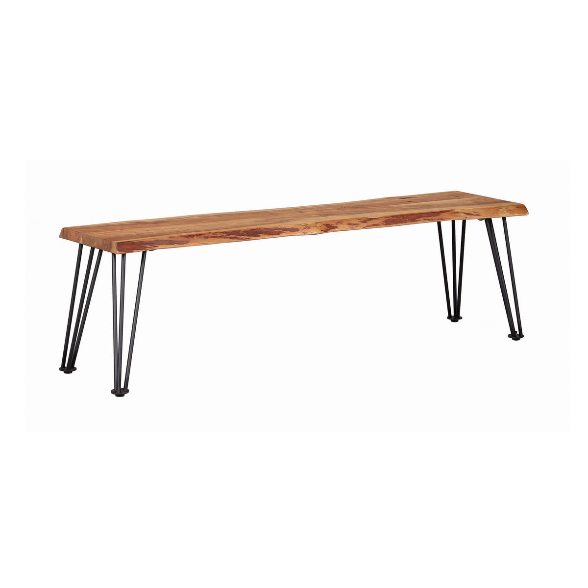 Coaster Sherman Bench Natural Acacia and Matte Black Model 190913