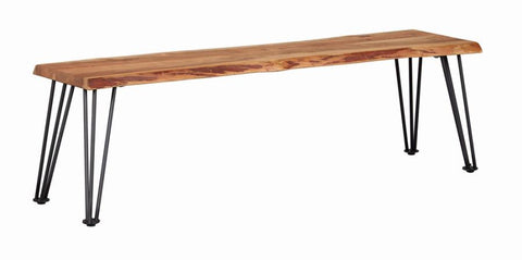 Coaster Sherman Bench Natural Acacia and Matte Black Model 190913