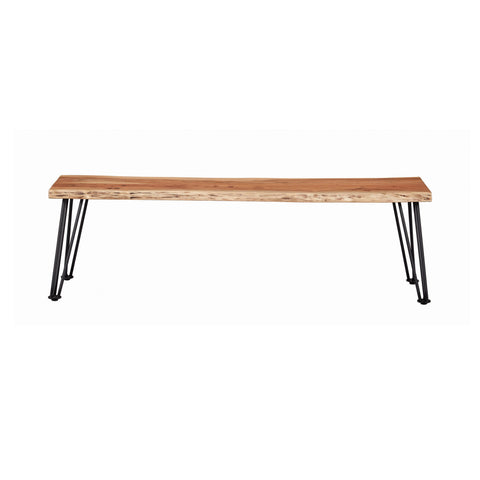 Coaster Sherman Bench Natural Acacia and Matte Black Model 190913