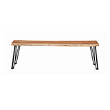 Coaster Sherman Bench Natural Acacia and Matte Black Model 190913