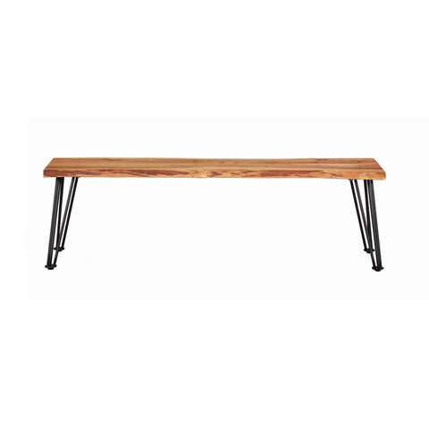 Coaster Sherman Bench Natural Acacia and Matte Black Model 190913