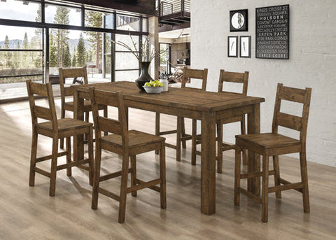 Coaster Coleman 5-piece Counter Height Dining Set Rustic Golden Brown Model 192028-S5