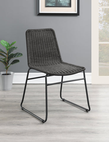 Coaster Dacy Upholstered Dining Chairs (Set of 2) Brown and Sandy Black Model 192032