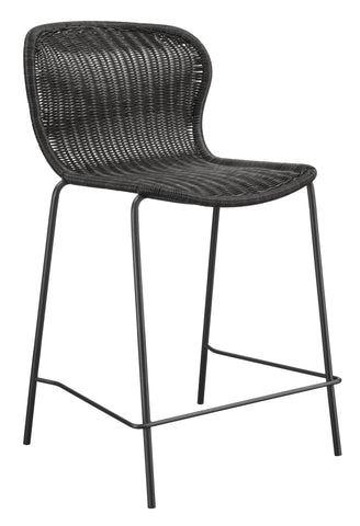 Coaster McKinley Upholstered Counter Height Stools with Footrest (Set of 2) Brown and Sandy Black Model 192039