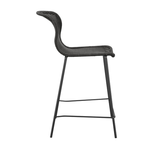 Coaster McKinley Upholstered Counter Height Stools with Footrest (Set of 2) Brown and Sandy Black Model 192039