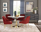 Coaster Kella Round Dining Table Natural Marble and Gold Model 192061