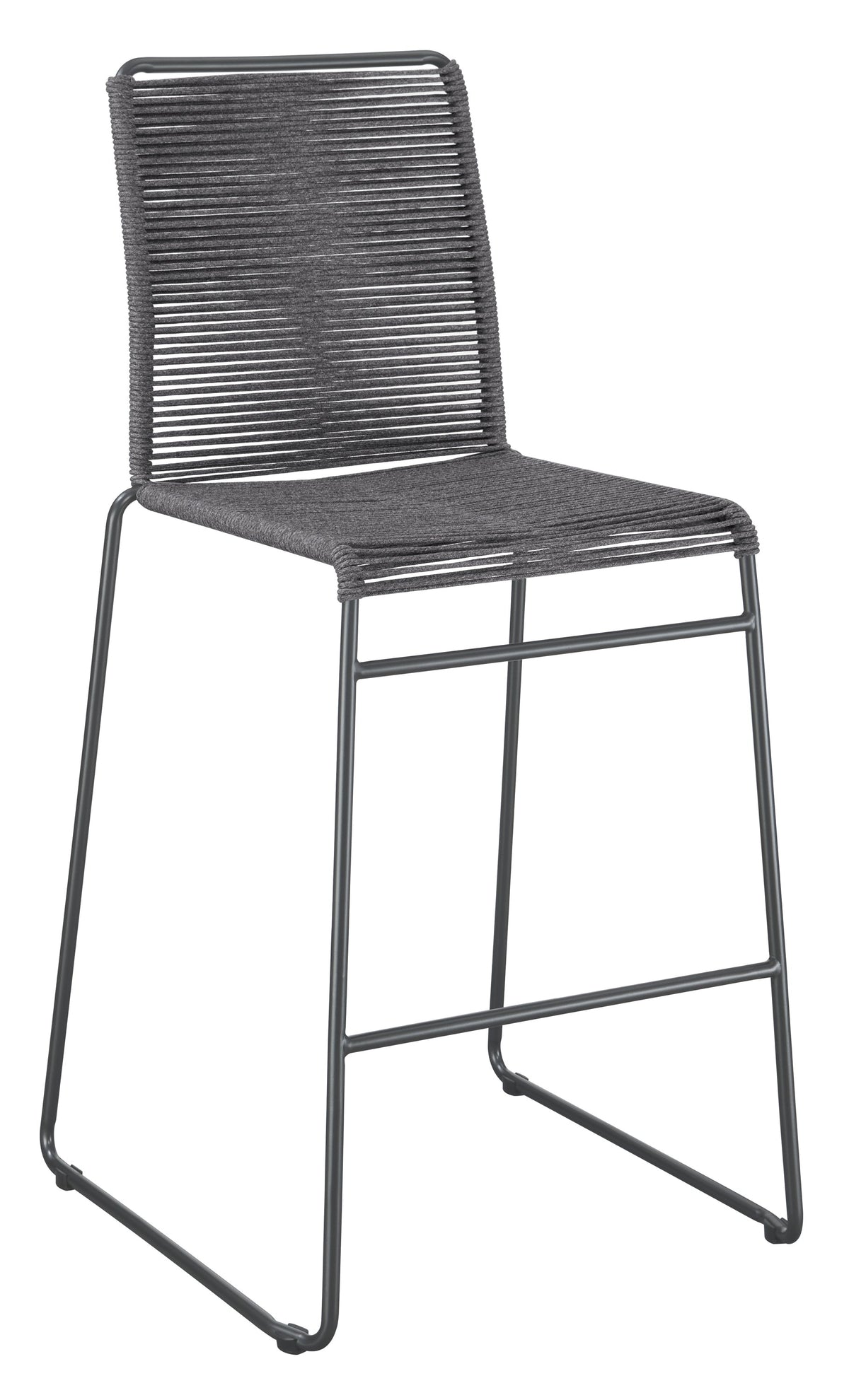 Coaster Kai Upholstered Bar Stools with Footrest (Set of 2) Charcoal and Gunmetal Model 192064