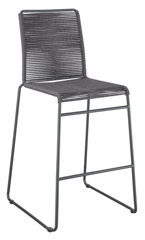 Coaster Kai Upholstered Bar Stools with Footrest (Set of 2) Charcoal and Gunmetal Model 192064