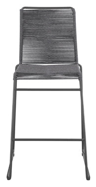Coaster Kai Upholstered Bar Stools with Footrest (Set of 2) Charcoal and Gunmetal Model 192064
