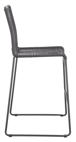 Coaster Kai Upholstered Bar Stools with Footrest (Set of 2) Charcoal and Gunmetal Model 192064