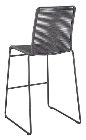 Coaster Kai Upholstered Bar Stools with Footrest (Set of 2) Charcoal and Gunmetal Model 192064