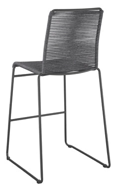 Coaster Kai Upholstered Bar Stools with Footrest (Set of 2) Charcoal and Gunmetal Model 192064
