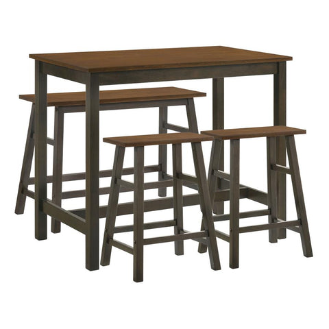 Coaster Connie 4-piece Counter Height Set Chestnut and Dark Brown Model 192090