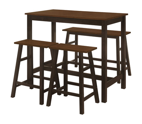 Coaster Connie 4-piece Counter Height Set Chestnut and Dark Brown Model 192090