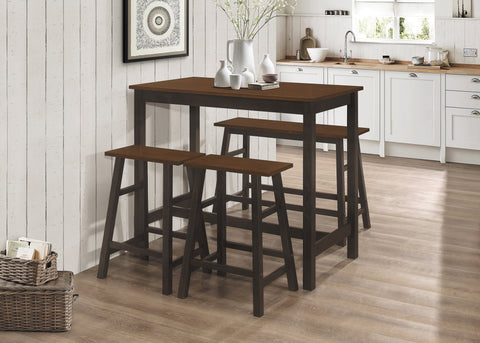 Coaster Connie 4-piece Counter Height Set Chestnut and Dark Brown Model 192090