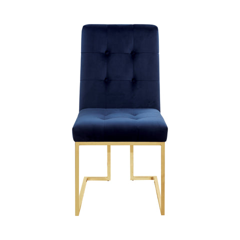 Coaster Cisco Tufted Back Side Chairs Ink Blue (Set of 2) Model 192493