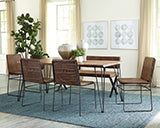 Coaster Abbott Upholstered Dining Bench Antique Brown and Matte Black Model 192503