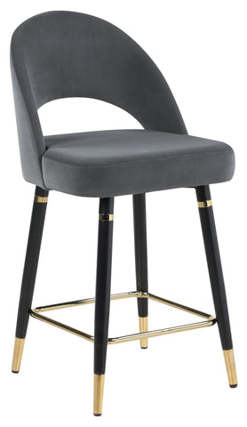 Coaster Reyes Arched Back Upholstered Counter Height Stools Grey (Set of 2) Model 192549
