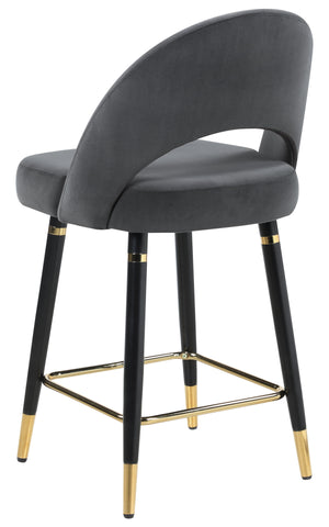 Coaster Reyes Arched Back Upholstered Counter Height Stools Grey (Set of 2) Model 192549