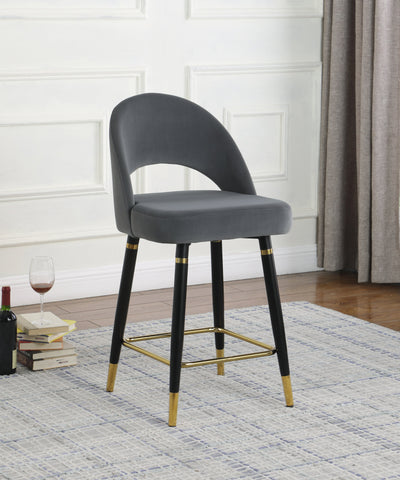 Coaster Reyes Arched Back Upholstered Counter Height Stools Grey (Set of 2) Model 192549