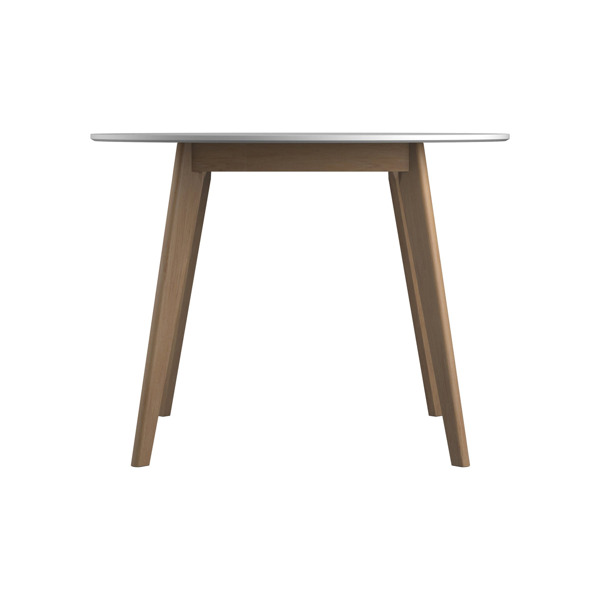 Coaster Breckenridge Round Dining Table Matte White and Natural Oak Model 192790