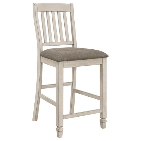 Coaster Sarasota Slat Back Counter Height Chairs Grey and Rustic Cream (Set of 2) Model 192819