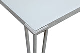 Coaster Pauline Rectangular Dining Table with Metal Leg White and Chrome Model 193001