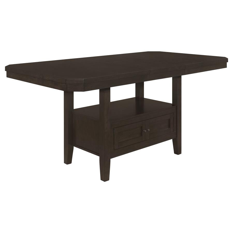 Coaster Prentiss Extendable Rectangular Counter Height Table with Butterfly Leaf Cappuccino Model 193108