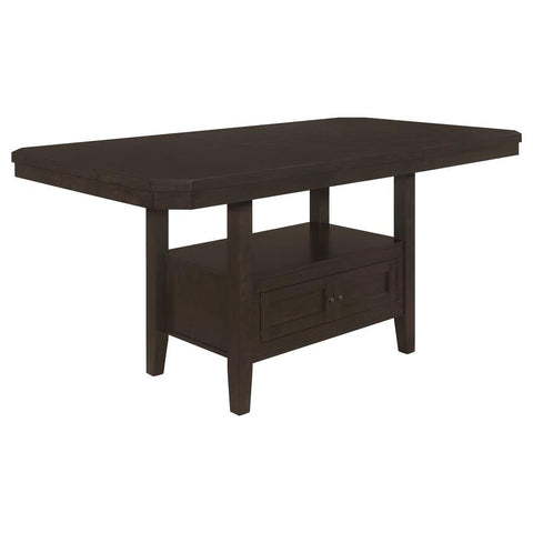 Coaster Prentiss Extendable Rectangular Counter Height Table with Butterfly Leaf Cappuccino Model 193108