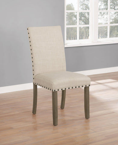 Coaster Coleman Upholstered Side Chairs Beige and Rustic Brown (Set of 2) Model 193132