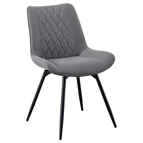 Coaster Diggs Upholstered Tufted Swivel Dining Chairs Grey and Gunmetal (Set of 2) Model 193312