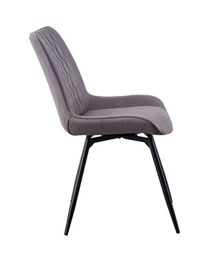 Coaster Diggs Upholstered Tufted Swivel Dining Chairs Grey and Gunmetal (Set of 2) Model 193312