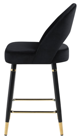 Coaster Reyes Arched Back Upholstered Counter Height Stools Black (Set of 2) Model 193569