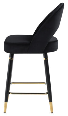 Coaster Reyes Arched Back Upholstered Counter Height Stools Black (Set of 2) Model 193569