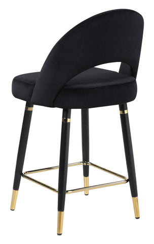 Coaster Reyes Arched Back Upholstered Counter Height Stools Black (Set of 2) Model 193569