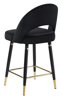 Coaster Reyes Arched Back Upholstered Counter Height Stools Black (Set of 2) Model 193569