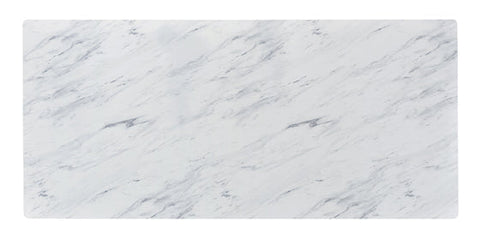 Coaster Mayer Rectangular Dining Table Faux White Marble and Gunmetal Model 193781
