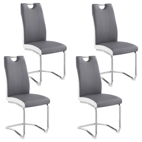 Coaster Brooklyn Upholstered Side Chairs with S-frame (Set of 4) Grey and White Model 193812