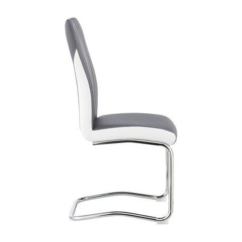 Coaster Brooklyn Upholstered Side Chairs with S-frame (Set of 4) Grey and White Model 193812