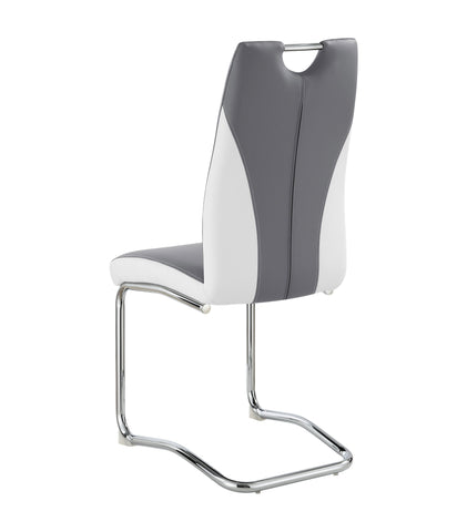 Coaster Brooklyn Upholstered Side Chairs with S-frame (Set of 4) Grey and White Model 193812