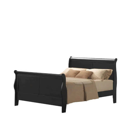 Louis Philippe III Black Queen Bed Model 19500Q By ACME Furniture