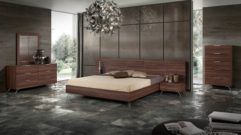 Nova Domus Brooklyn Italian Modern Walnut Bed Model VGACBROOKLYN-BED
