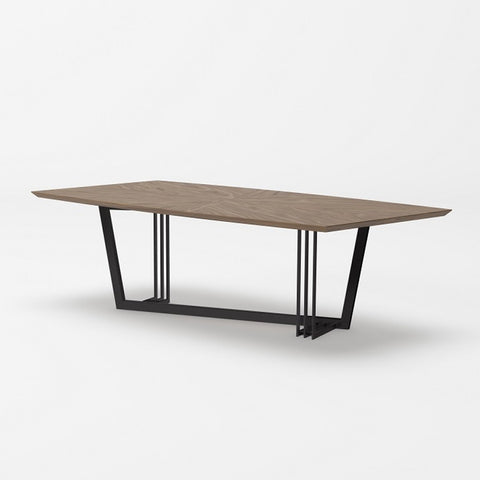 Modrest Gilroy Modern Walnut And Black Dining Table Model VGBB-MI2003T-WAL-B-DT