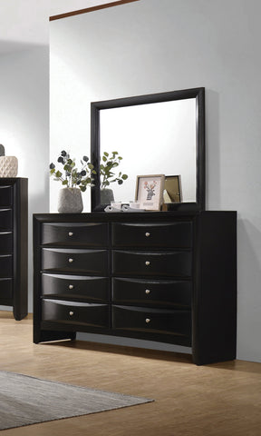 Coaster Briana Rectangle Dresser Mirror Black Model 200704