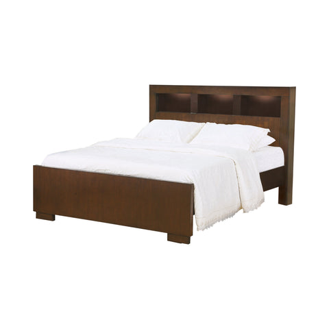 Coaster Jessica Eastern King Bed with Storage Headboard Cappuccino Model 200719KE